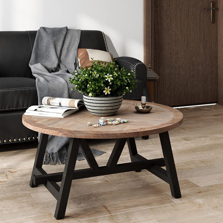 Solid wood clearance farmhouse coffee table